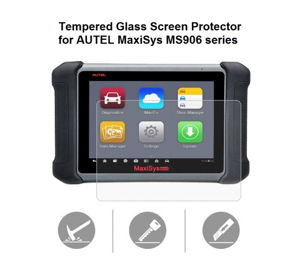 Tempered Glass Screen Protector for Autel MaxiSys MS906 906TS BT - Click Image to Close
